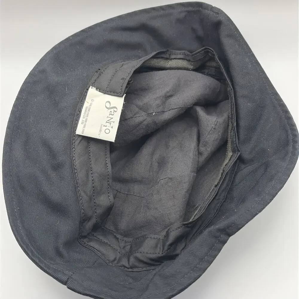 Vintage Sanrio Smiles 1999 Black Badtz-Maru Bucket Hat Junior Sized 90s Cute‎